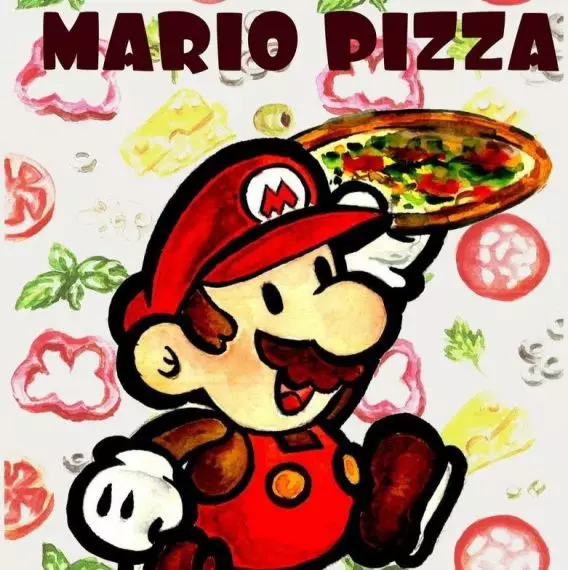 Mario pizza. Пицца супер Марио. Ресторан Mario pizza. Марио из игры и пицца. Рикки Марио пицца.